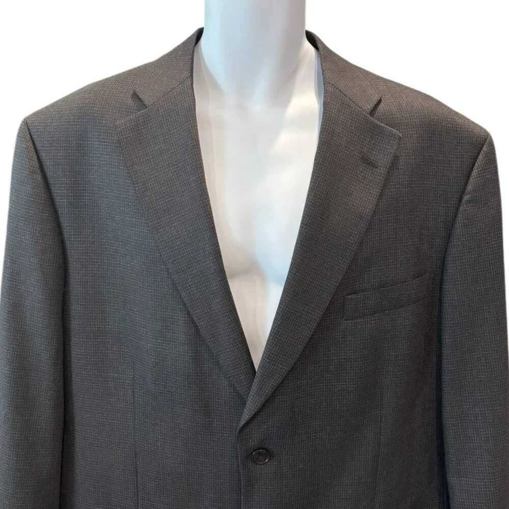 Haggar Wool Blend Black Blazer Men’s 44L 🖤 Classic Fit 2 Button Sport‎ Coat
